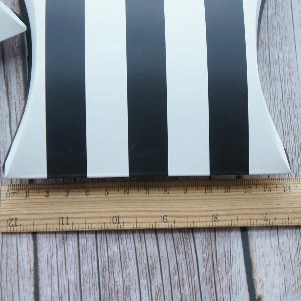 10 шт. черно-белая модная простая коробка в форме подушки виде конфет печенья