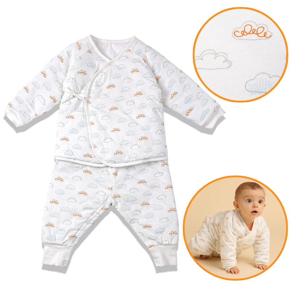 I baby Детская Хлопковая одежда премиум класса комплект из хлопка и кашемира с