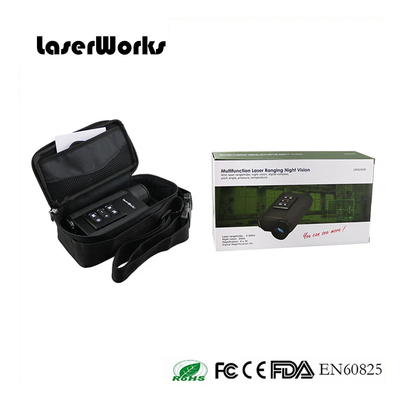 LaserWorks New Updated 6X 32mm Night Vision Rangefinder IR vision digital | Спорт и развлечения