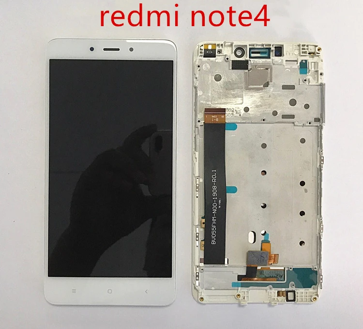 ЖК дисплей Xiaomi Redmi Note 4 и сенсорный экран с рамкой 5 дюйма протестированы для MTK Helio