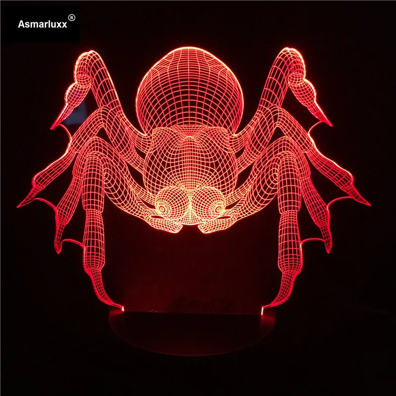 Человек-паук 3D иллюзия Лампа красочные USB бытовой Спальня офисные Светодиодный