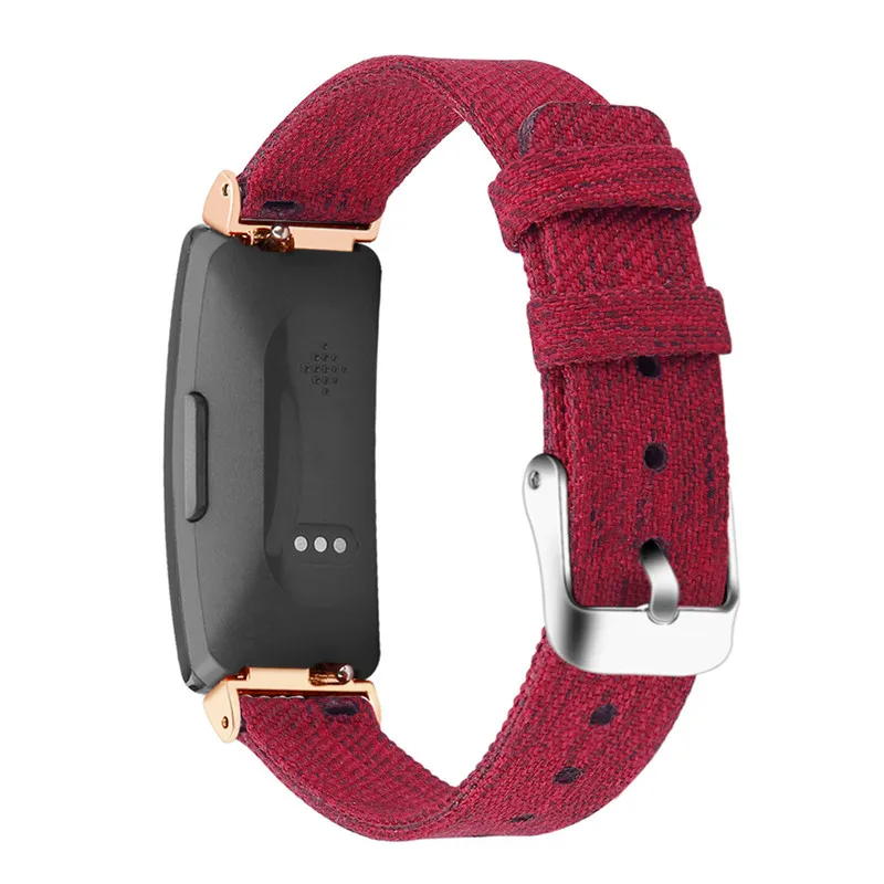 E Замена плетеная холщовая ткань ремешок для Fitbit Inspire/Inspire HR Группа браслет Ремешки для часов Ремешки для наручных часов#627 - Цвет: E