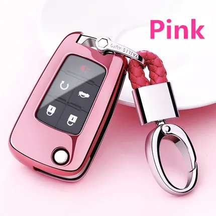A-pink keychain 1 шт Мягкие TPU ключа автомобиля чехол для Buick Vauxhall, Opel Insignia Astra J Zafira C Chevrolet Camaro круиз Малибу Aveo Trax - Название цвета: A-pink keychain