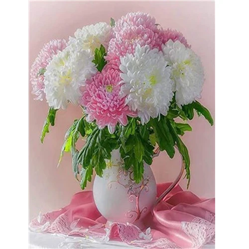 Y5486 Diy картины по номерам пионы цветок картина маслом на холсте Роза Куадрос Decoracion акриловые стены Искусство Декор - Цвет: Y5486