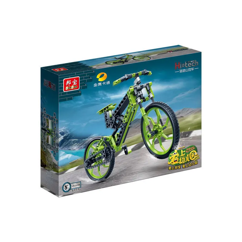 Модель строительных комплектов совместима с логотипом город MTB велосипед 3D блоки