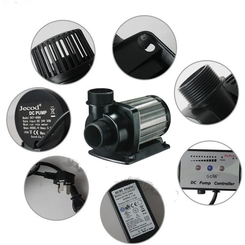 Jebao DCT-4000 DC24V 30 Вт 4000л/Ч DC аквариумный погружной насос рыбный пруд пресная вода