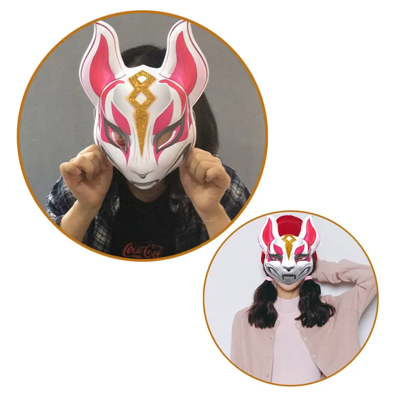 2018 игра дрейф косплей маска для лица лиса kitsune животное полная голова унисекс