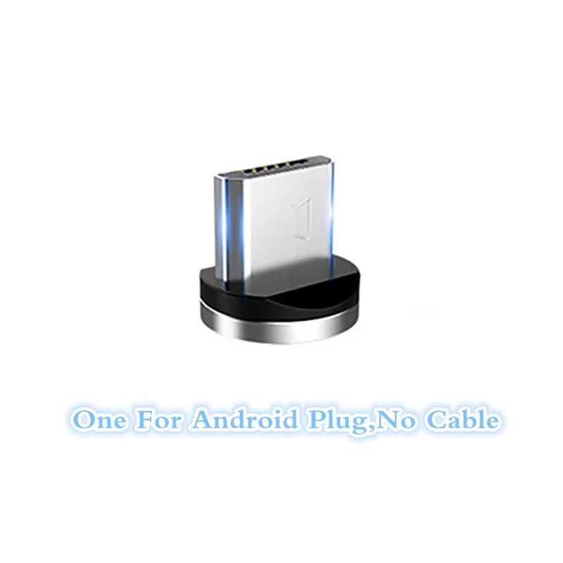 For Micro Plug Only Светодиодный кабель Micro USB на магните для iphone, зарядное устройство, 90 градусов, 2 А, быстрая зарядка, Usb кабель type C для мобильных телефонов Android - Тип штекера: For Micro Plug Only