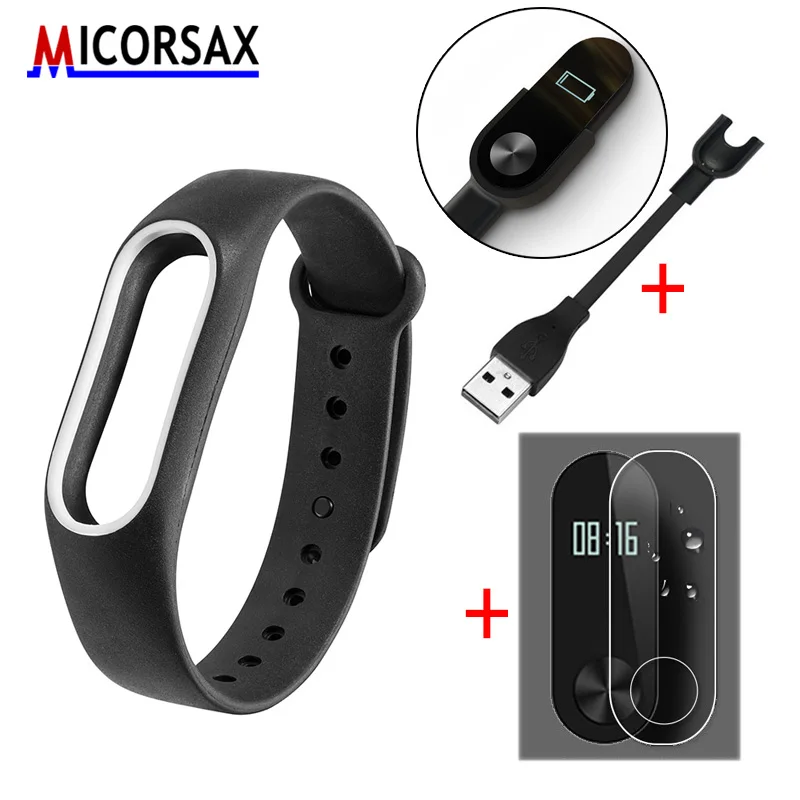 Лидер продаж аксессуары для смарт браслета Xiaomi Mi Band 2 ремешок + зарядный кабель
