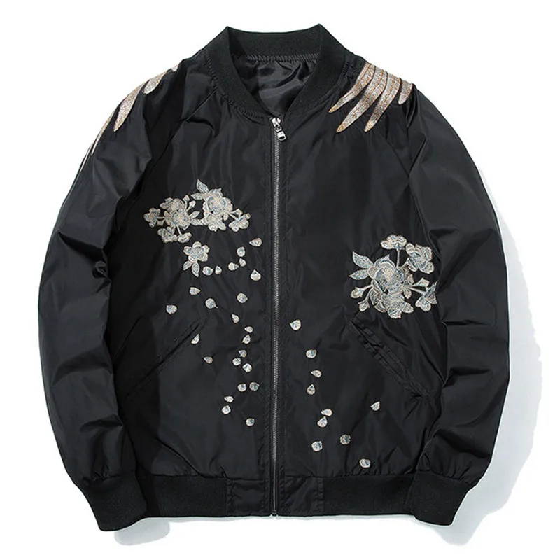 Japanese embroidered jacket Fashion new Bomber Jackets winter warm Coat Mens Pilot windbreaker Male autumn Thin Coats | Мужская одежда