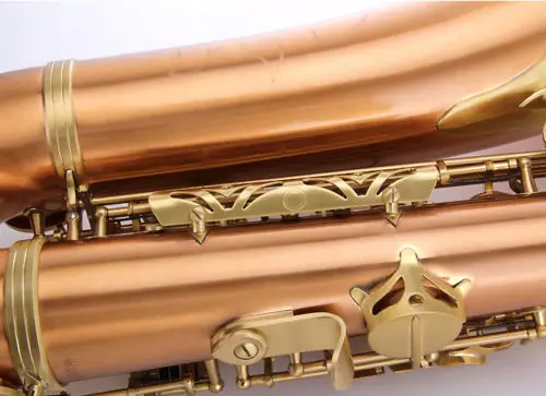 Тенор саксофон розовый латунный корпус матовая отделка глянцевая