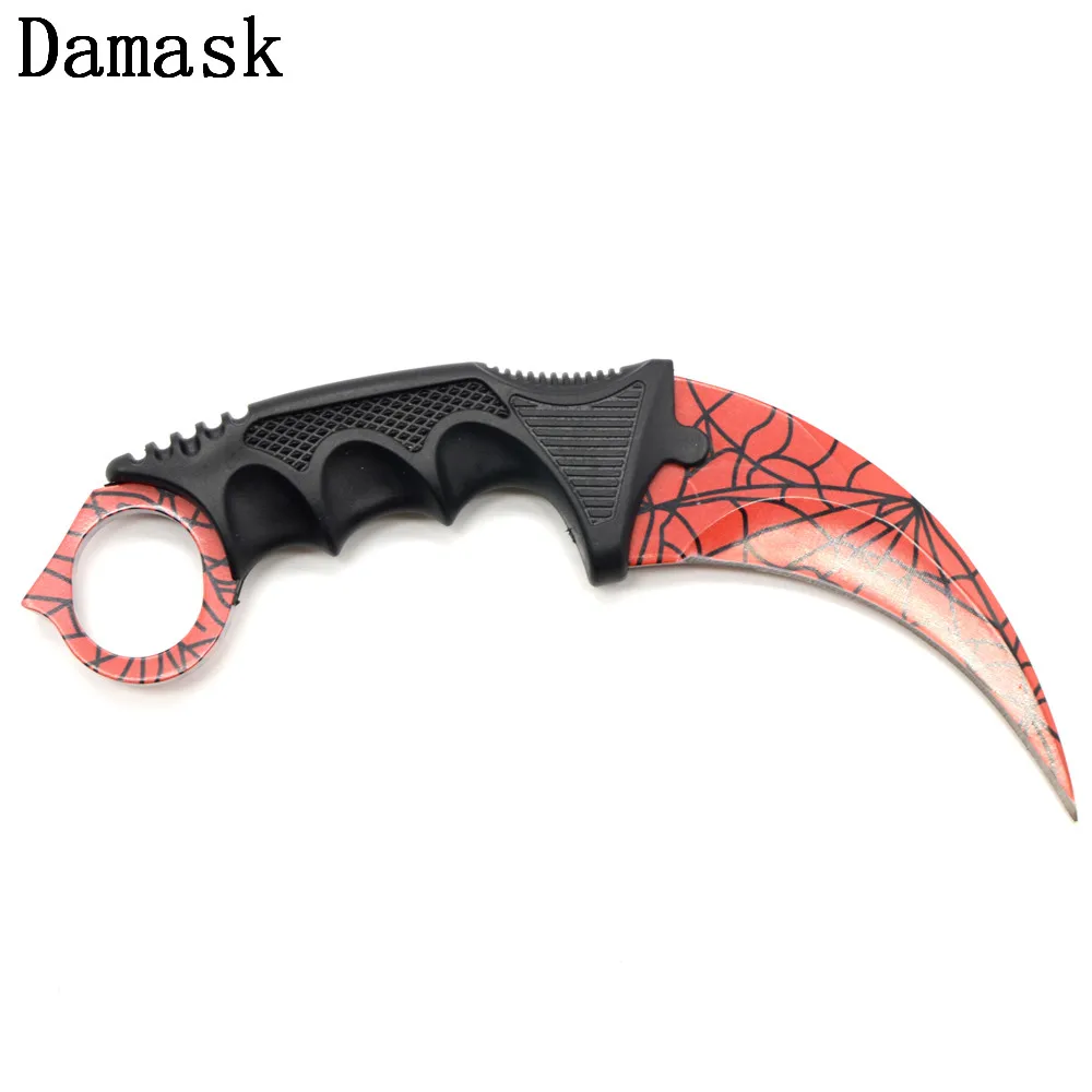 Дамаск csgo Counter Strike коллекционные Karambit нержавеющей открытый Ножи для шашлыков