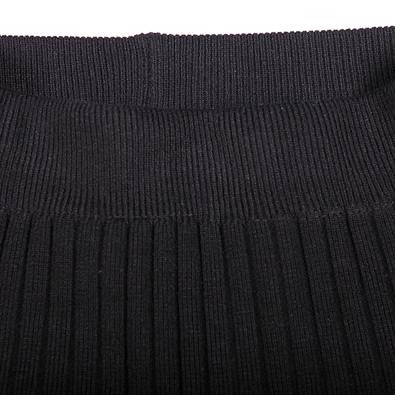 

GLO-STORY 2019 Fashion Women's Casual Knitted Sweater Skirt Sexy Elegant Work Wear Office Ladies Long Skirt