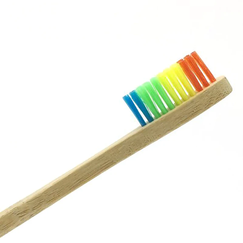 100 шт. / лот бамбуковая зубная щетка с угольным низкоуглеродистым ручкой для взрослых, экологически чистая.