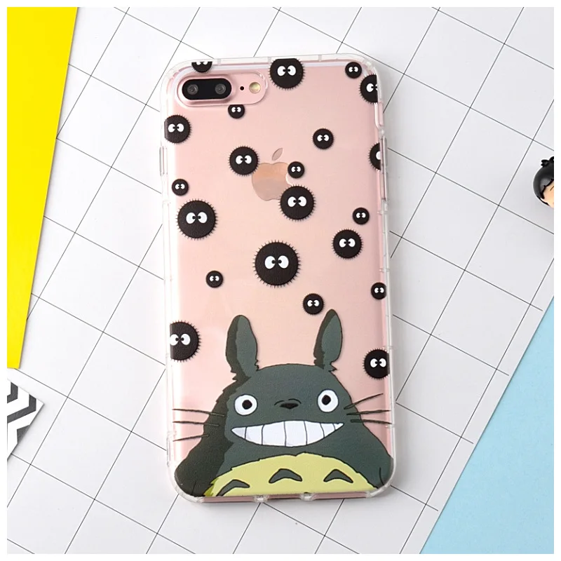 Аниме каваи Тоторо Мультфильм Очаровательны новый чехол прозрачный ТПУ