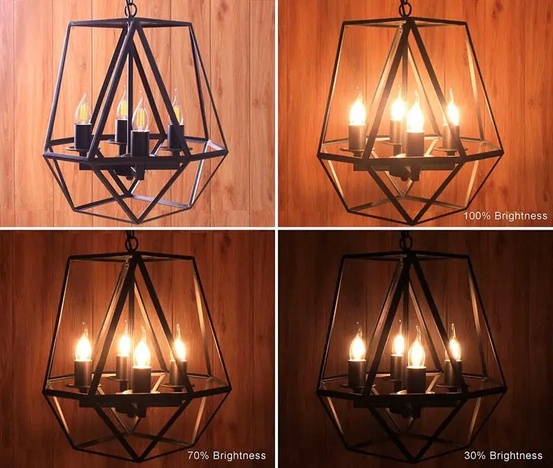 Светодиодная лампа канделябр с нитью накаливания 6 Вт E27 110 В 220 2700 к| |