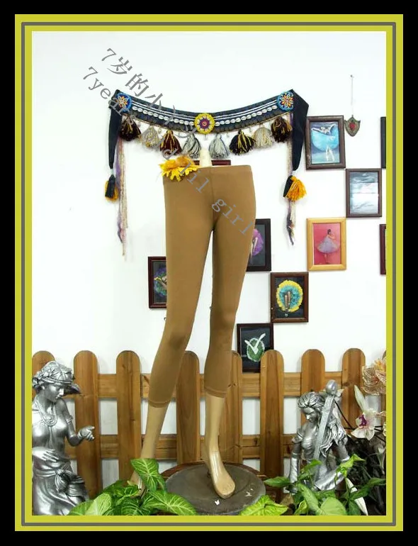 Обтягивающие Брюки Капри из лайкры и хлопка для танца живота йоги облегающие