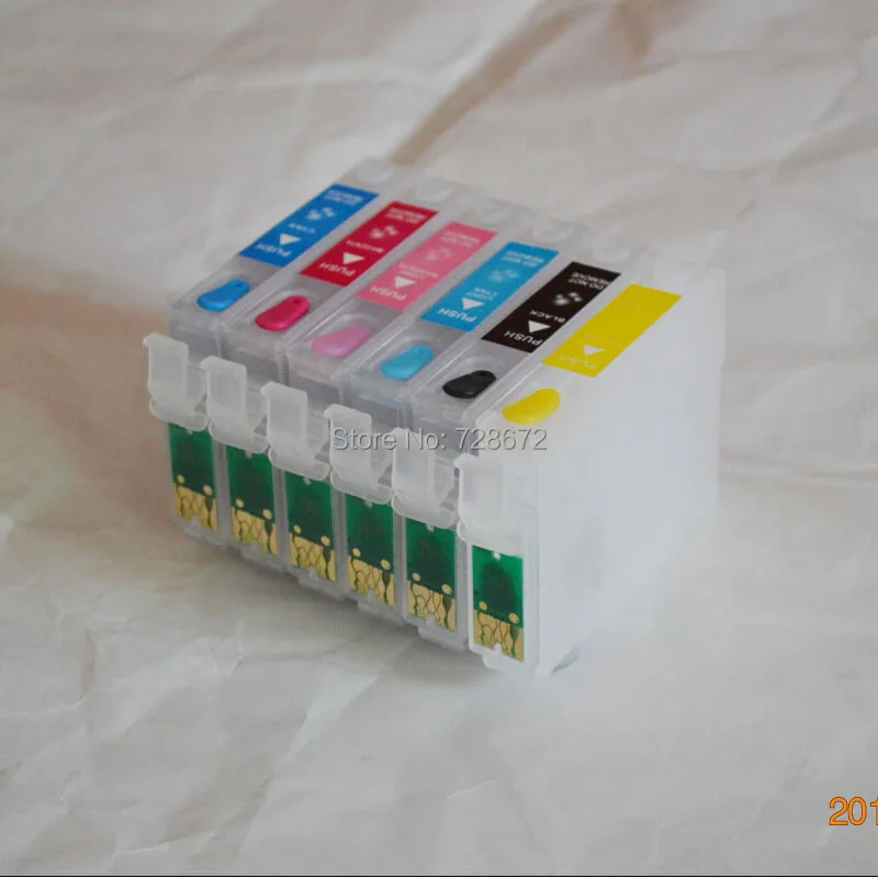 T0791 Refillable патрон чернил для принтера EPSON Stylus Photo 1400 1500 W P50 ремесленника 1430 PX650 PX660 700