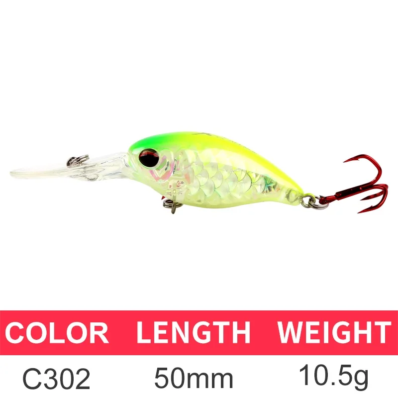 C302 XTS Crankbaits Crank Bait Гольян рыболовные приманки плавающий Topwater воблеры 5 см 10,5 г твердая приманка искусственная Jerkbait 3507 - Цвет: C302