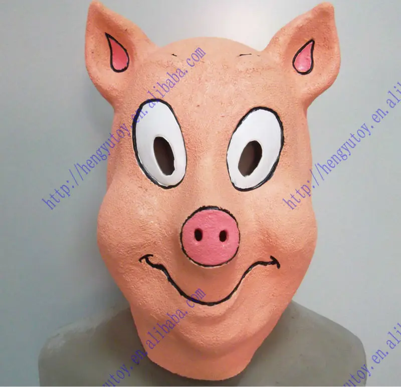 

2018 Lovely Piglet Head Cartoon Pig Theme Full Head Animal Mask
