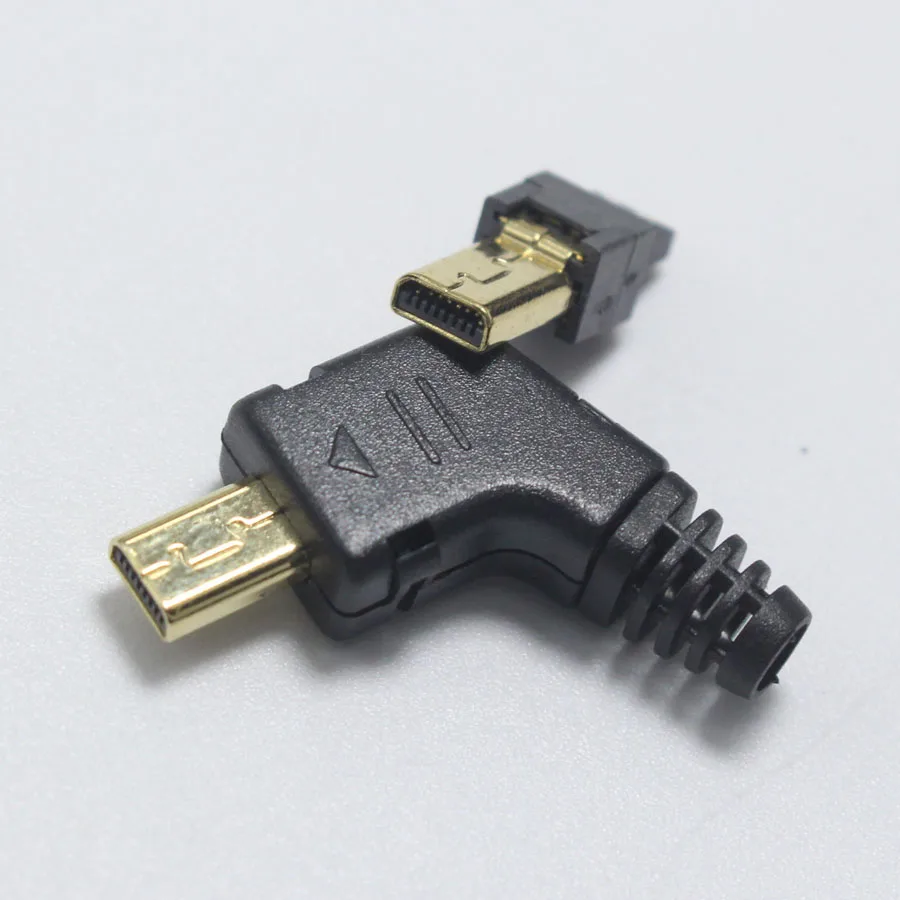 1 комплект мини-usb 8-контактный сварочный штекер 8 P позолоченный угловой разъем 4 в 1 DIY черные вилки для цифровой камеры