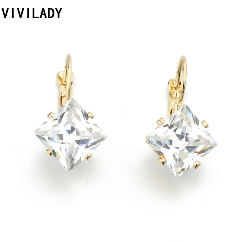 Модный набор свадебных ювелирных изделий vivilady прозрачная квадратная Подвеска из