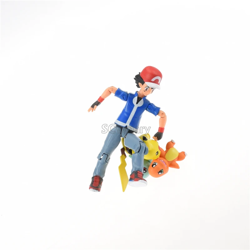 Figma 052 Ash Ketchum Пикачу Squirtle Charmander ПВХ фигурку Коллекционная модель игрушки|model toy|figures