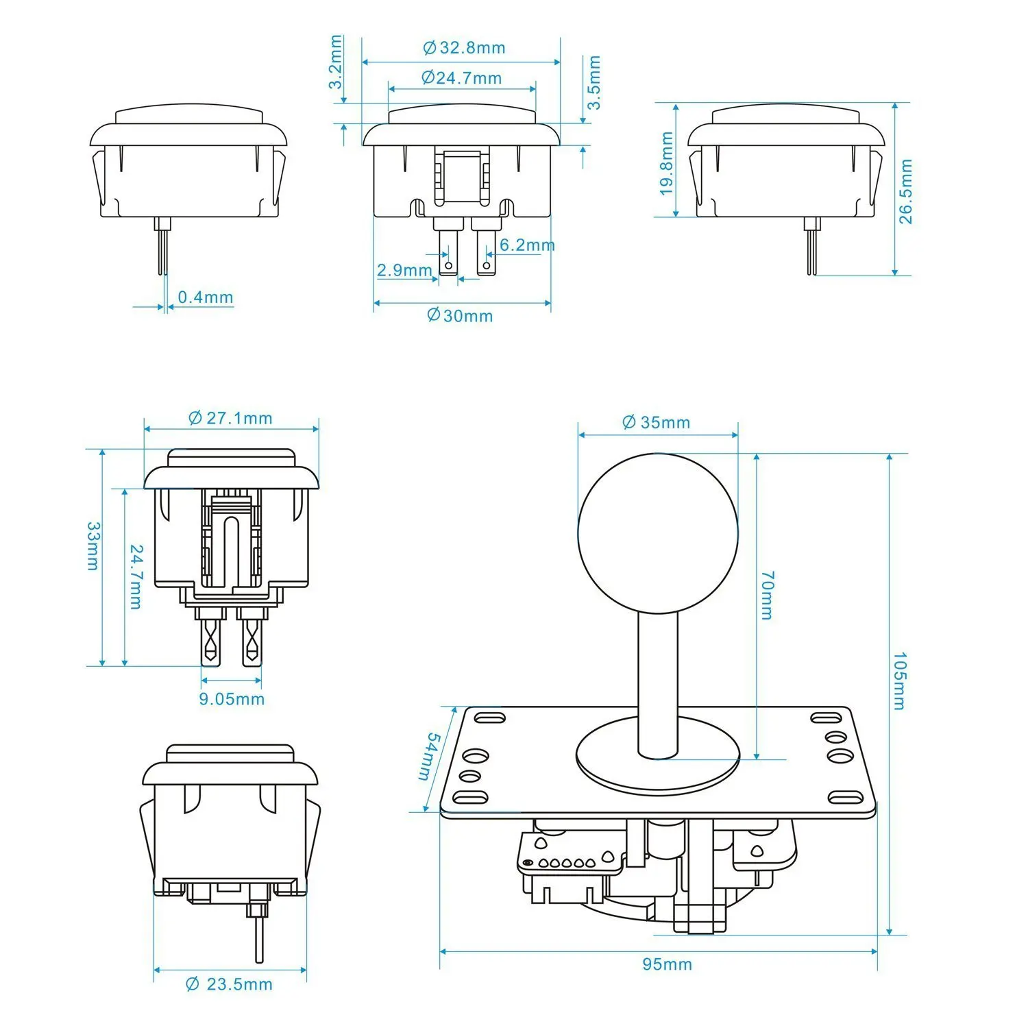 1 проигрыватель Аркада DIY Kit Zero Delay USB контроллер PC Sanwa 5 pinджойстик с типа кнопки для