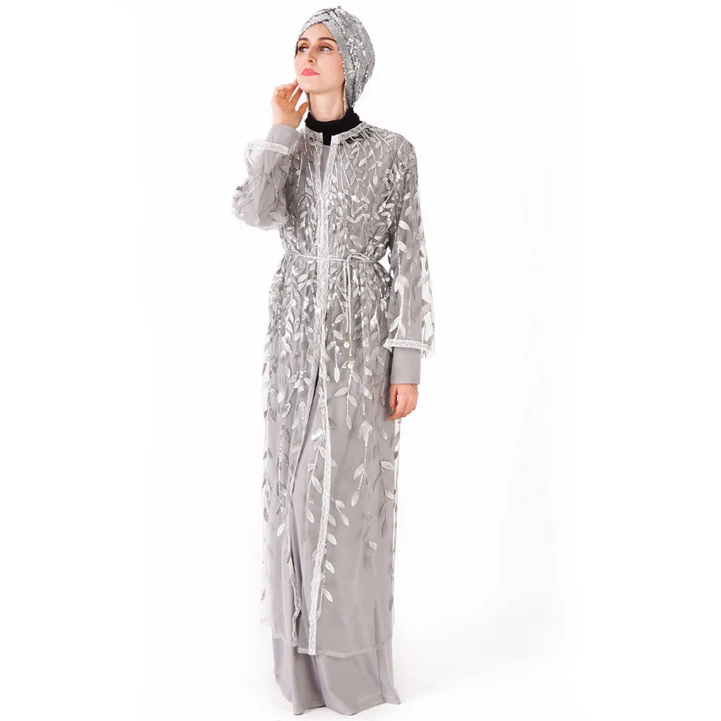 Женское мусульманское платье кафтан абайя 2019 женская мусульманская одежда макси