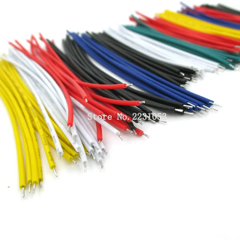 130 шт. 24AWG макетная плата соединительный кабель комплект проводов Луженая двойная Луженая компонентная упаковка красочные 13 типов 10 шт. каждый 5 см 8 см 10 см