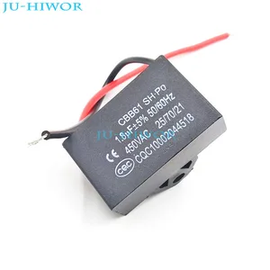 (5 шт.лот) конденсаторы CBB 1,8 мкФ 450V AC CBB61 металлизированный конденсатор для пускового потолочного вентилятора двигателя TOL:5%