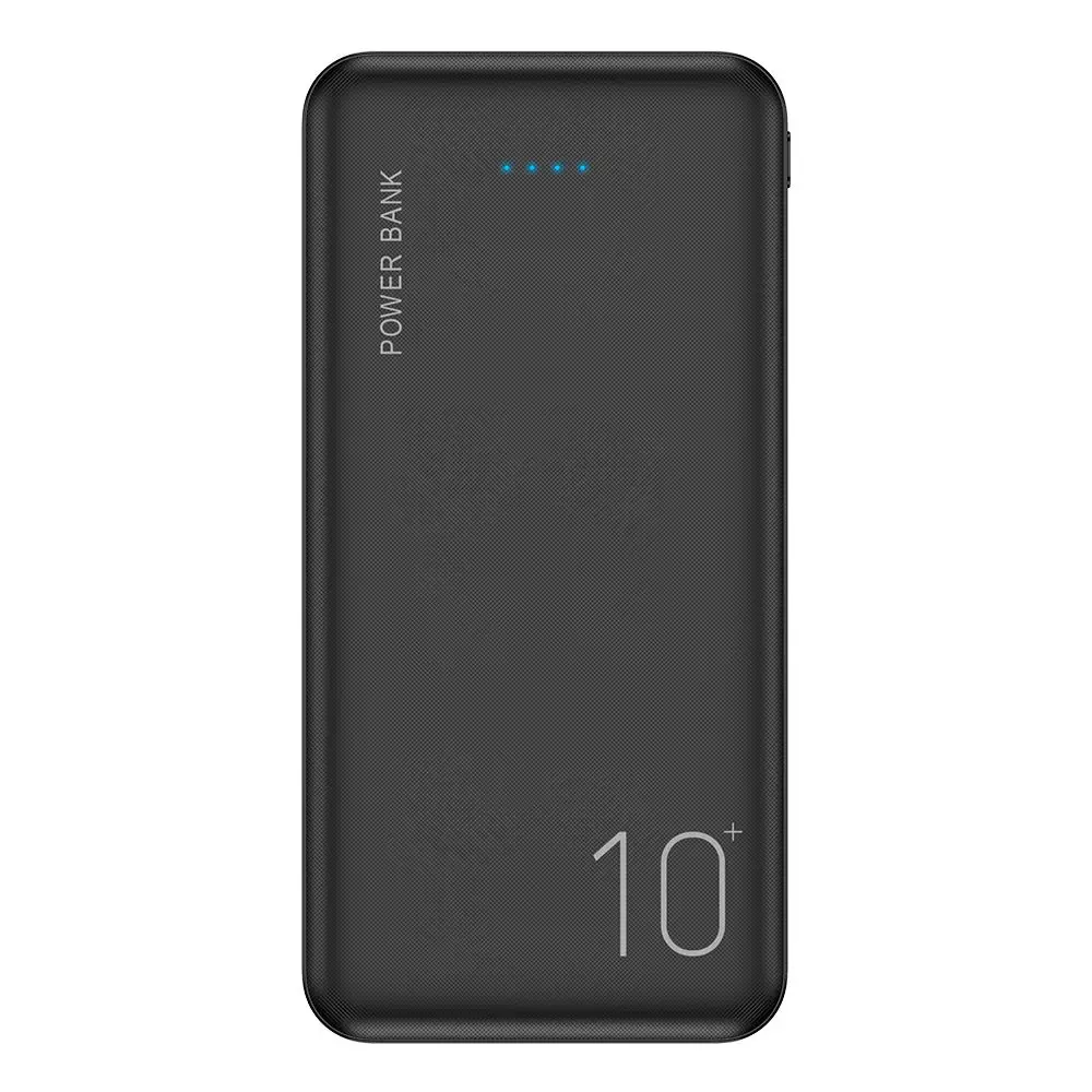 RAXFLY 10000 мАч портативное ультра тонкое зарядное устройство с двумя usb-портами для Xiaomi iPhone samsung Внешний аккумулятор повербанк - Тип штекера: Black