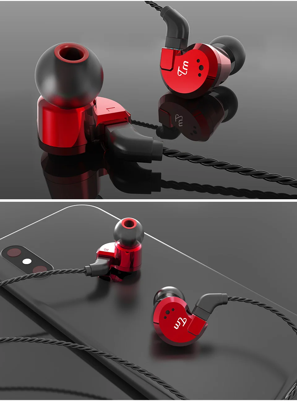 TRN V80 2DD 2BA гибридные наушники-вкладыши Hi-Fi Monito спортивные наушники для бега наушники со съемным кабелем ZST V30 ES4 24h