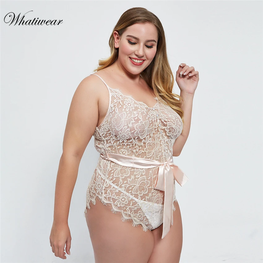 Сексуальное Кружевное боди Whatiwear на бретельках с V образным вырезом женское