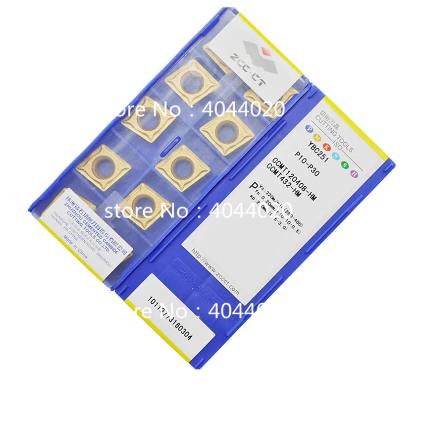 

CCMT120408-HM YBC251 CCMT432-HM YBC251 Nc Blade Inner Boring Hole P10-P30 10Pcs