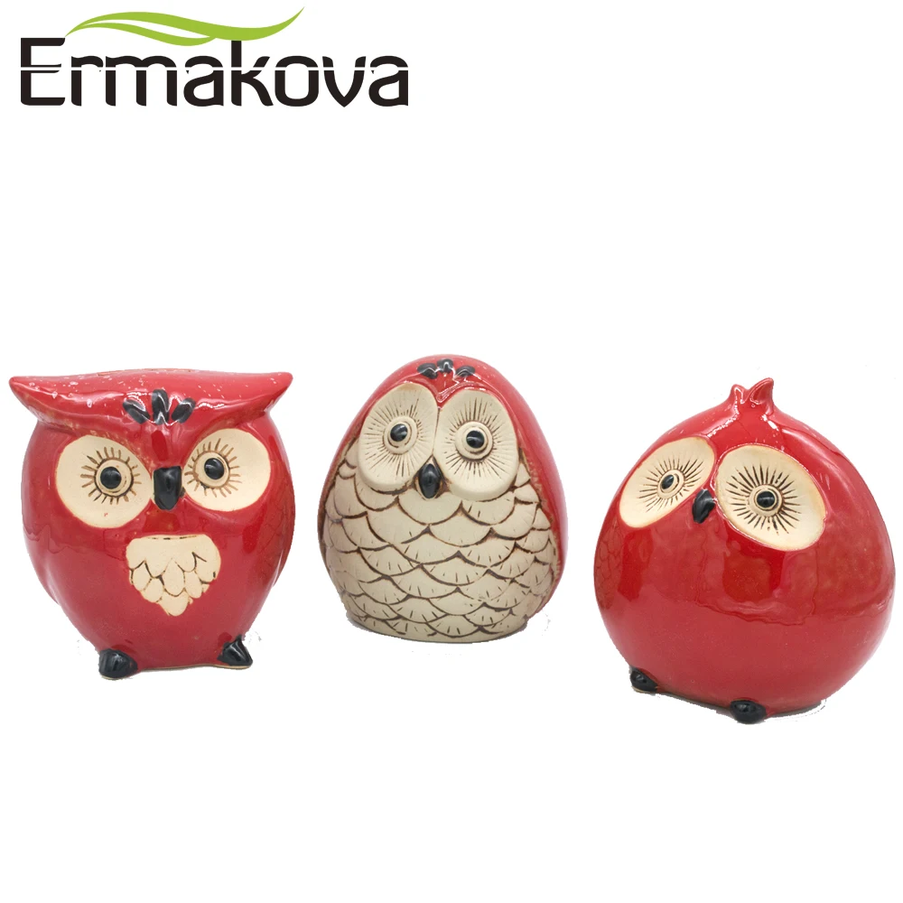Европейская керамическая копилка ERMAKOVA в виде совы Копилка животного фарфоровая