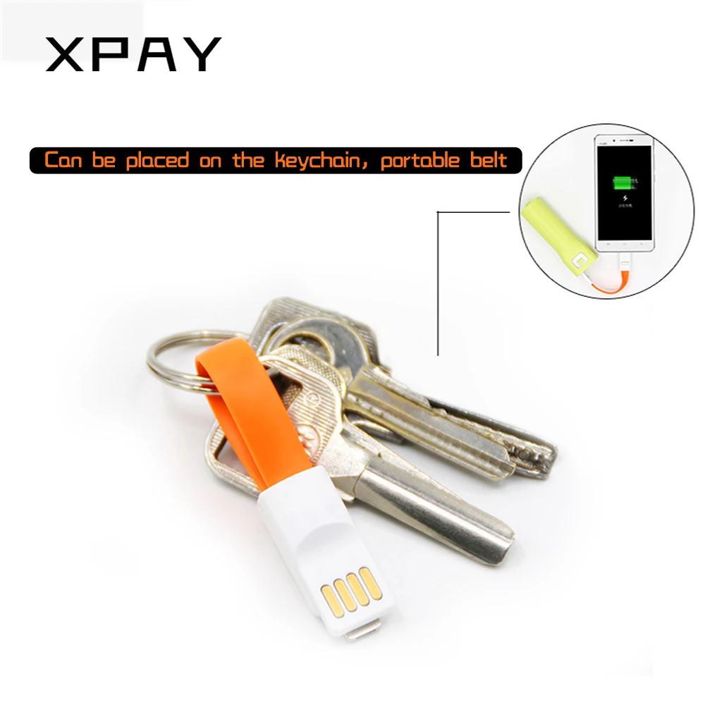 3 в 1 USB C кабель Micro usb type IOS для осветительного кабеля IPhone XIAOMI samsung HUAWEI мини брелок