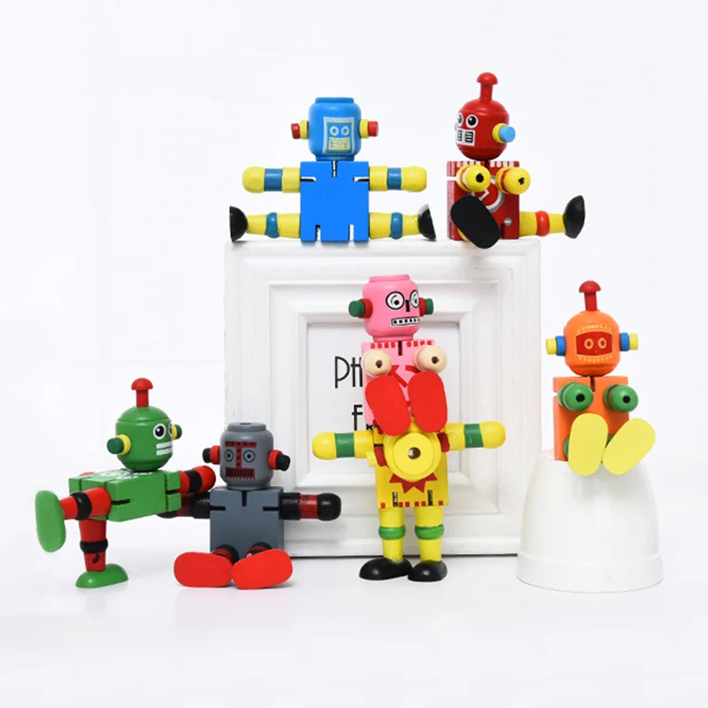 Деревянная игрушка робот M09|Деревянные конструкторы| |