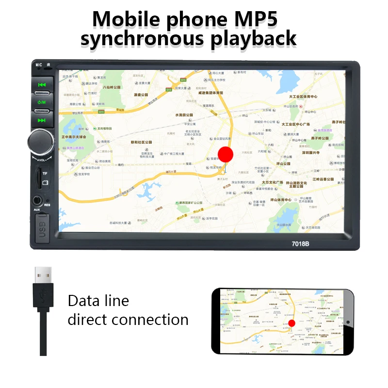 HD 7 &quotдвойной 2Din Bluetooth автомобильный стерео радио FM/MP5 плеер сенсорный экран