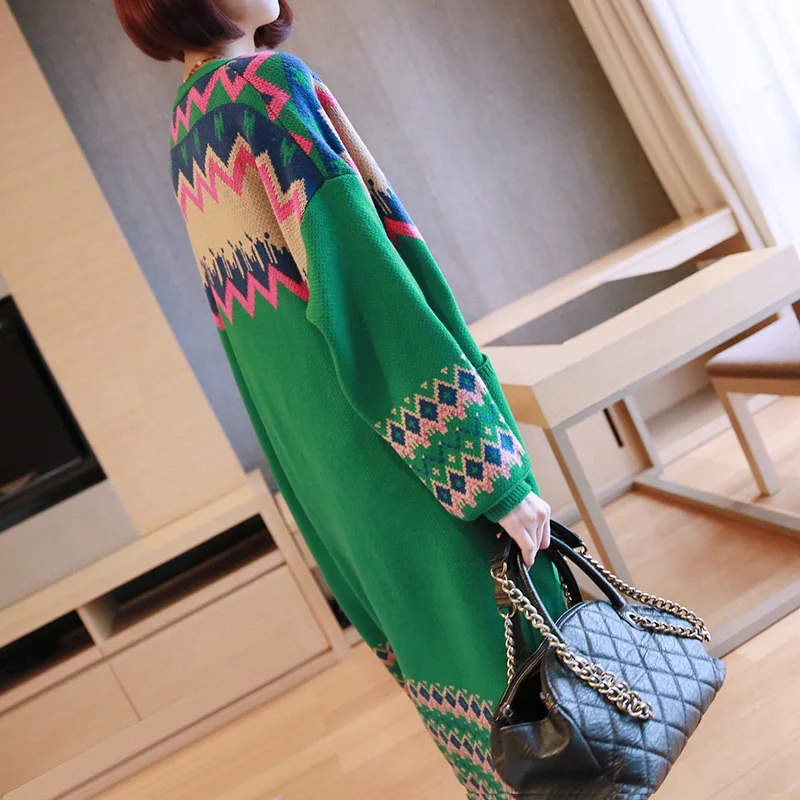 LZJN Green Sweater Cardigan Women Long Sleeve Loose Knitted Jacket 2019 Spring Autumn Coat Korean Female Warm Knitwear |