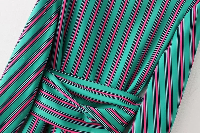 VOGUEIN Новая женская английская блузка с длинным рукавом и принтом в полоску топ