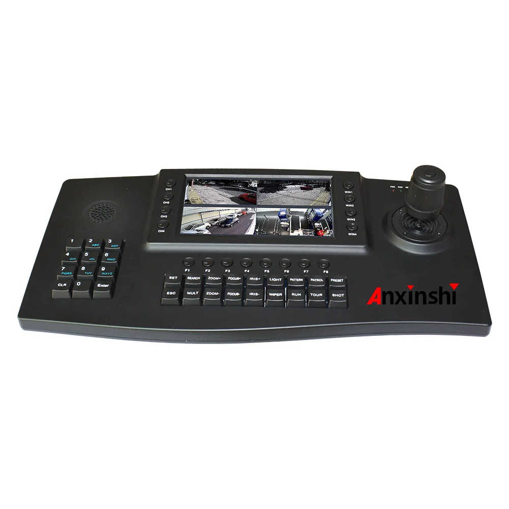 4D Joysticker PTZ сетевая клавиатура контроллер 4 CH видео экран HDMI " TFT lcd 1024*600 монитор для ONVIF PTZ IP камера