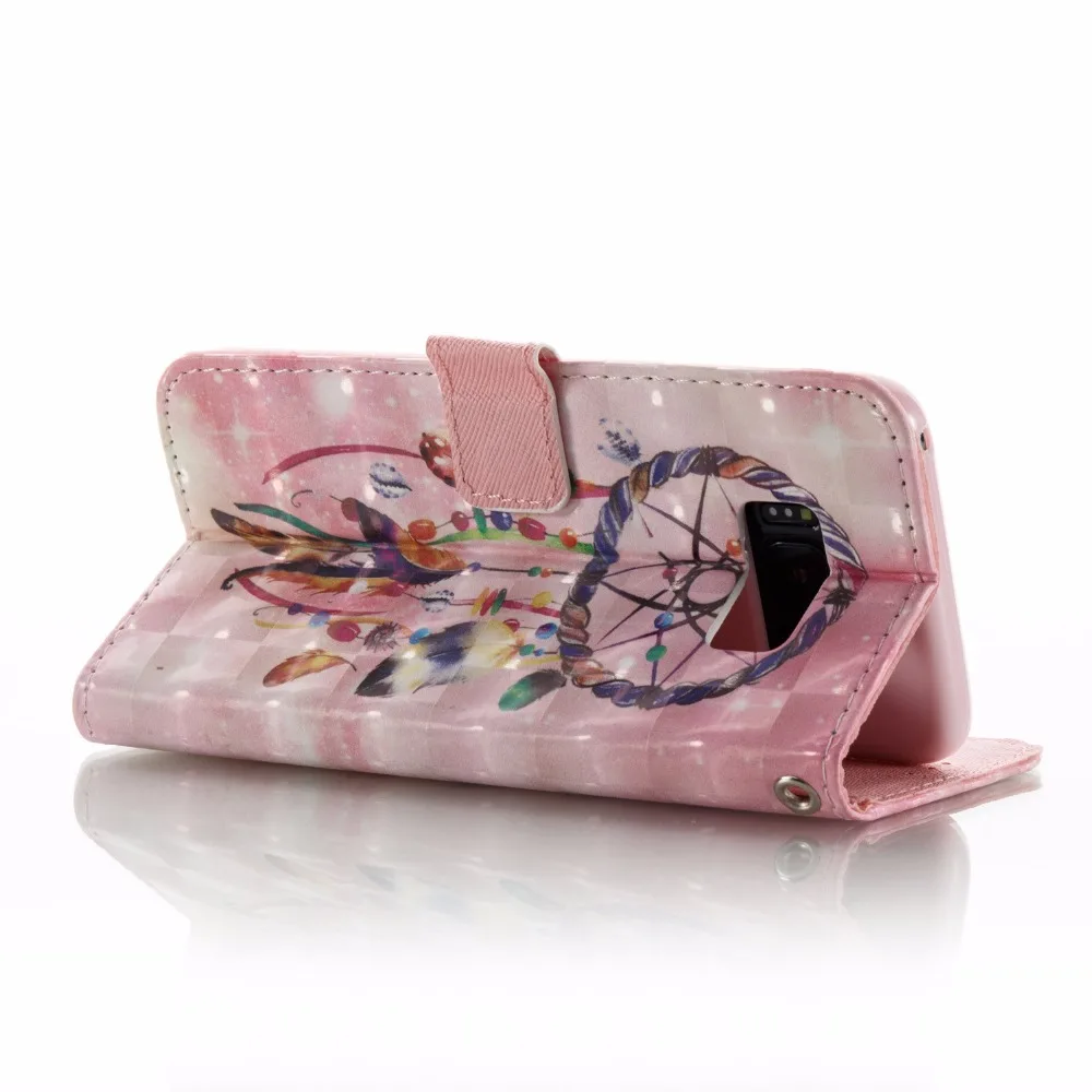 3D painting Case For Samsung Galaxy S8 PU Leather Wallet Flip Cover Phone Coque Fundas Capa |