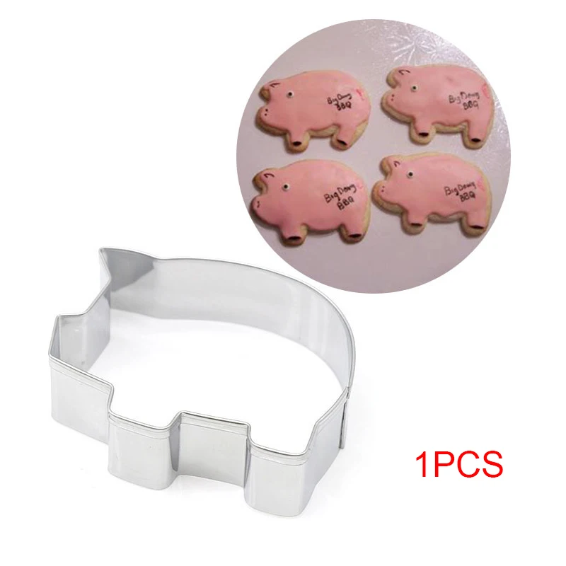 1 Pcs Stainless Steel Pig Shape Biscuit Pastry Cookie Cutter Cake Decor Baking Mold Tools HG99 | Дом и сад
