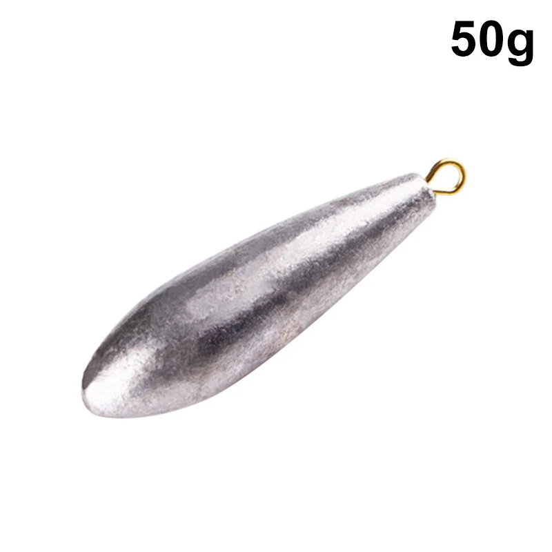 50g Новые 10 шт. маленькие полезные рыболовные грузила в форме капли воды свинцовые грузила 10 г-50 г гири - Цвет: 50g
