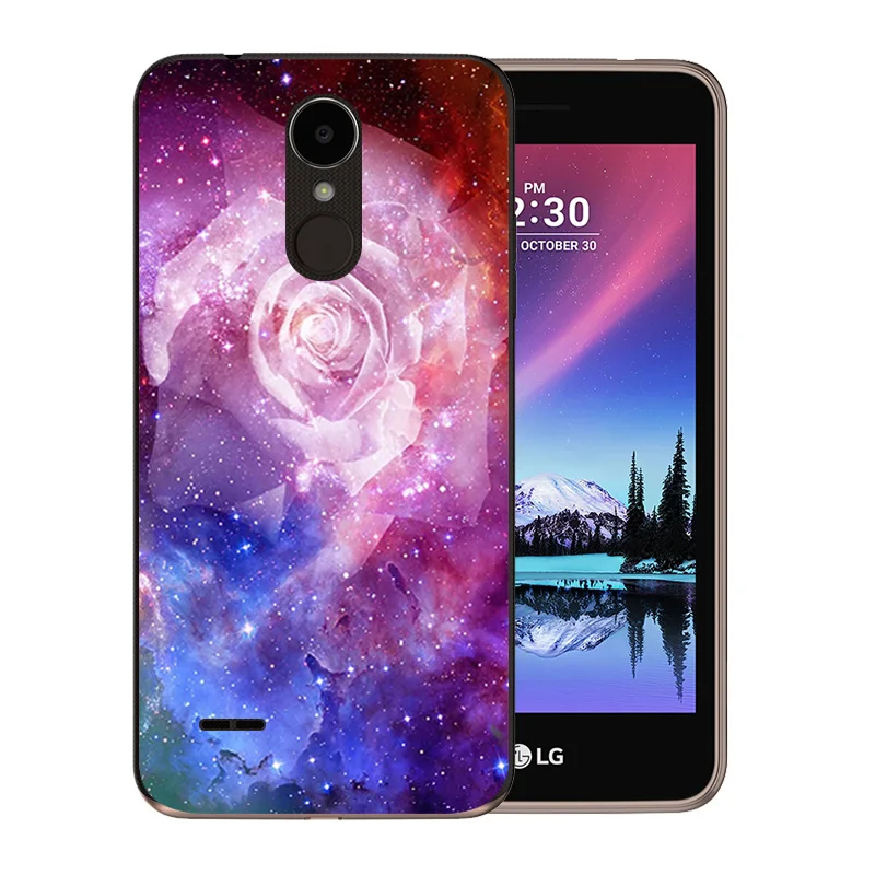 Роскошный чехол для телефона LG K4 2017 Мягкая силиконовая задняя крышка из ТПУ с