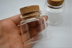 24 шт.лот 47*50*33 мм Емкость 50 мл стеклянные бутылки банки с пробкой маленькие прозрачные мини пустые стеклянные флаконы подвески Чехлы для шоу