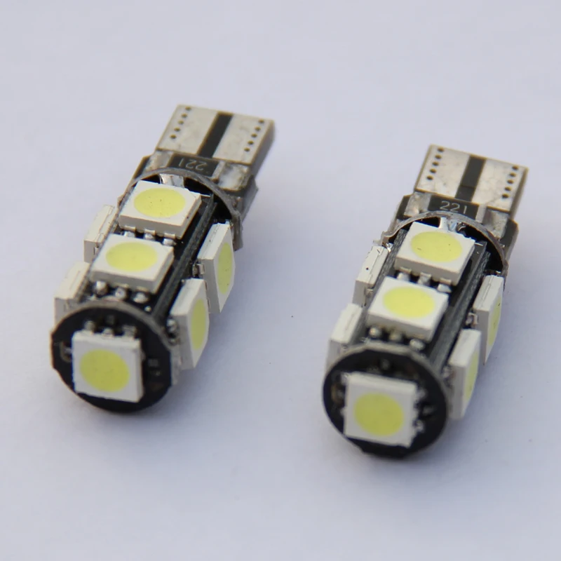 100 шт. canbus T10 9SMD 5050 автомобиля 194 168 192 W5W 9 светодиодный s светильник авто лампы Клин