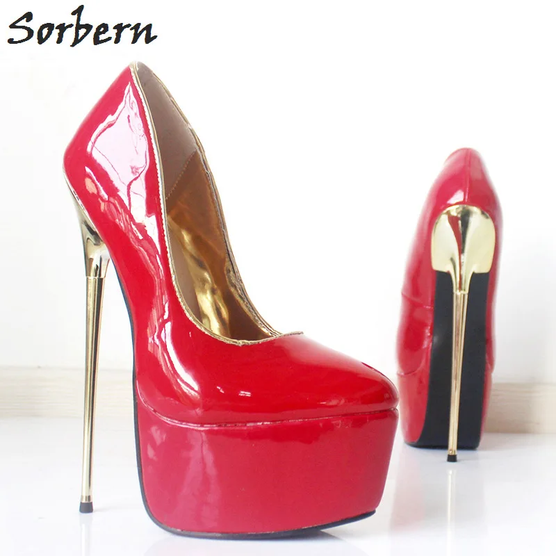 Женские туфли без шнуровки Sorbern на платформе 22 см + 6 из искусственной кожи