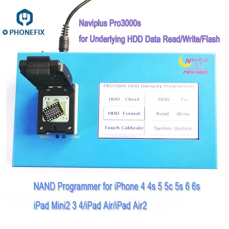 Программатор PHONEFIX Naviplus PRO3000S NAND Pro 3000S HDD инструмент для чтения записи и ремонта